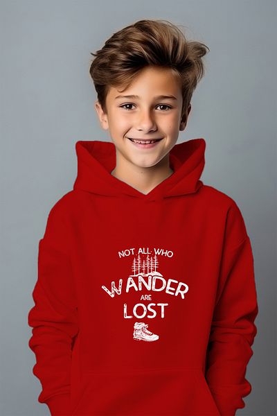 ADABEBEK Голям суичър със свободна кройка със специален дизайн Wander Lost Printed