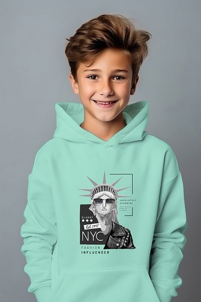 ADABEBEK Φούτερ με στάμπα New York Relaxed Cut Oversize
