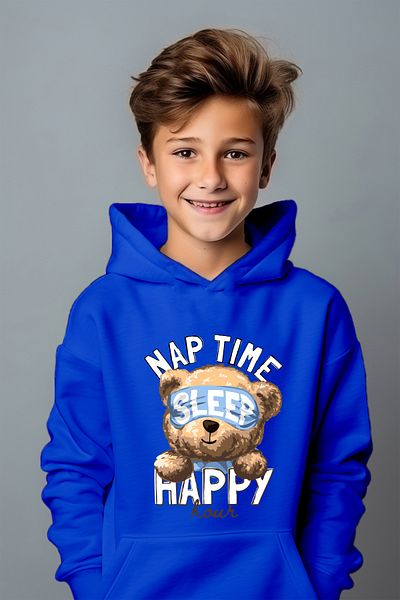 ADABEBEK Φούτερ με χαλαρή εφαρμογή σε στυλ Nap Time Happy