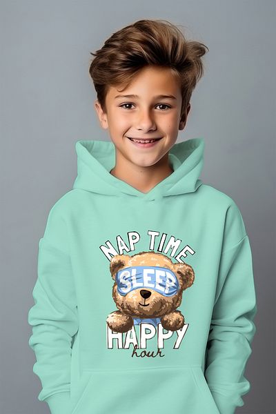 ADABEBEK Φούτερ με χαλαρή εφαρμογή σε στυλ Nap Time Happy
