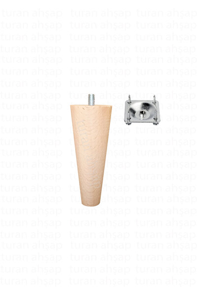 turanahşap Picior conic din lemn - picior de bază, picior de scaun, picior de mobilă, lungime: 14 cm