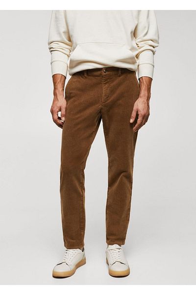 MANGO Man Slim Fit Micro Corduroy Παντελόνι
