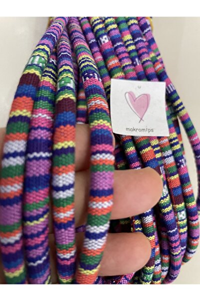 Makromİps MAKROME İP (10 metre) 6 mm DOKUMA KORDON HALAT KAYTAN YUVARLAK TAKI...