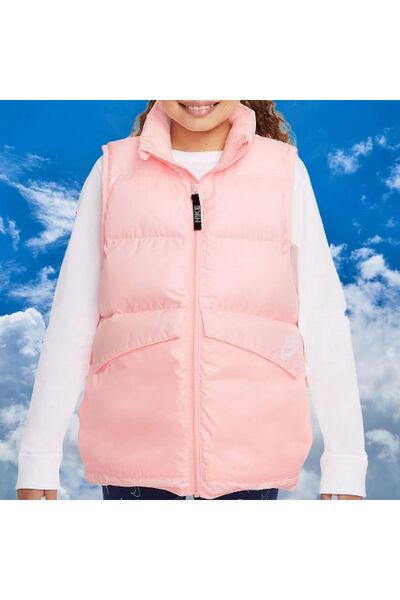 Nike Sportswear Sentetik Dolgulu Kız Çocuk Yelek -dr1888-658 (BİR BEDEN KÜÇÜK ALMANIZ ÖNERİRİZ)