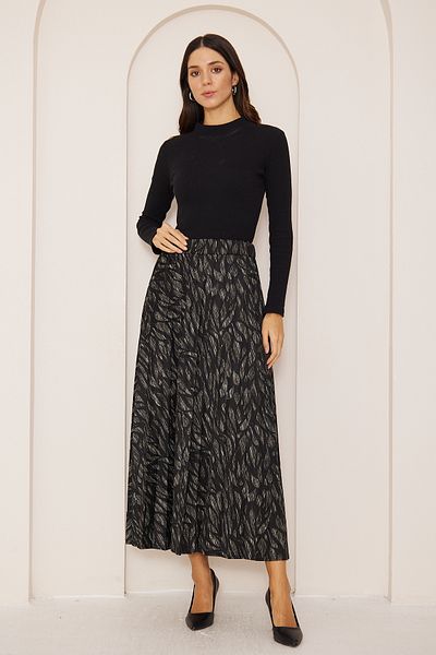 comstar Dark Patterned Seasonal Long Skirt, Long Skirt, Hijab Skirt, Seasonal Skirt, Skirt