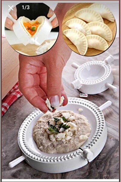 NİVENE 2'li Ravioli Kalıbı Çiğ Börek Mantı Poğaça Hamur Kalıbı Seti