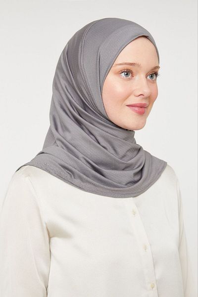 Melodi Scarf Women's Hijab Practical Hijab Shawl Dark Gray