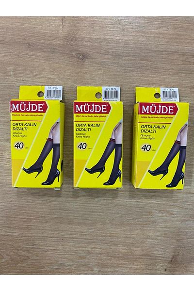 Müjde 57 Skin 40 Denier Trousers Socks / 3 Pieces