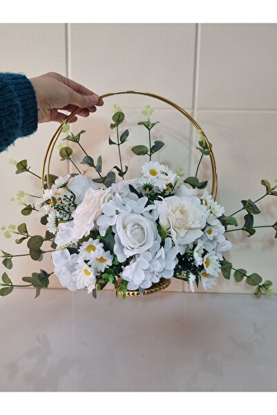 Destina Tasarım Yapay gelin masası çiçeği/Orta Sehpa Çiçeği/Beyaz yapay çiçek