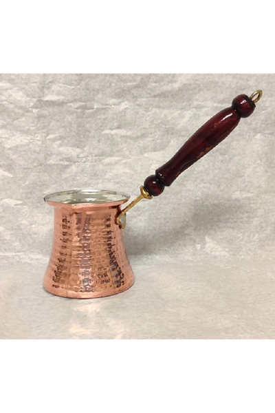 Yıldız çelik 7 kişilik ahşap kulp bakır cezve