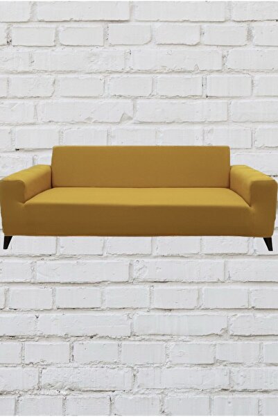 Sahaneev 3'lü Koltuk Mikro Giydirme Koltuk Örtüsü(HARDAL)