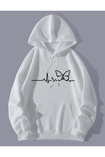 Pisa Art PİSA ART NOU SEZON Hanorac unisex cu 2 fire cu glugă, cu imprimeu gros
