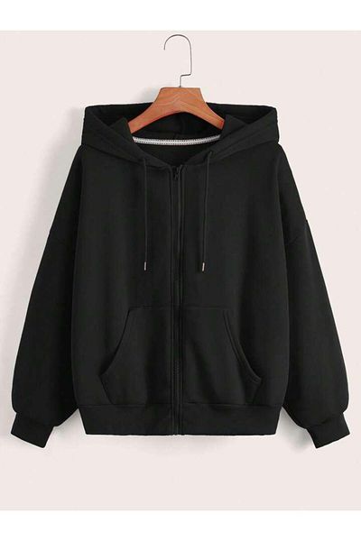 Pisa Art PİSA ART Unisex Printed ZIPPERED Hooded Oversize
