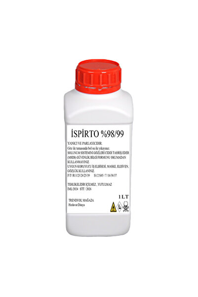 DOLYAK İSPİRTO 1 LT ŞEFFAF KOKUSUZ ORGANİK %99