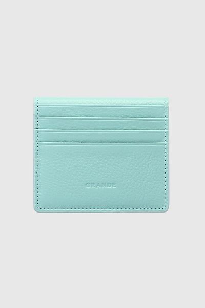 Grande 762 Genuine Leather Horizontal Magnet Card Holder Arsel Water Green