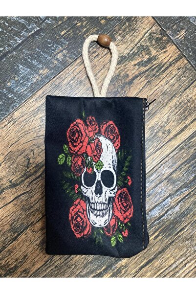 Street Bag Ružičasta lubanja Štampano držač za olovke, ruka Torba s, Štampano...