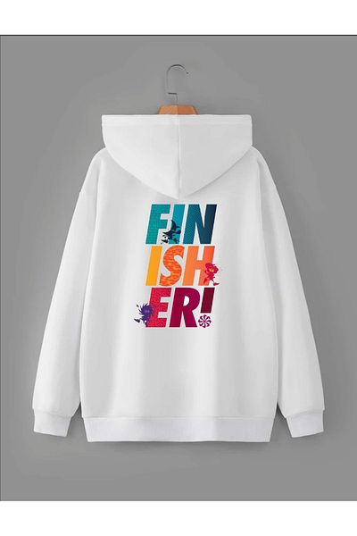 Pisa Art PİSA ART NOU SEZON Hanorac oversize unisex cu 3 fire groase imprimat cu glugă