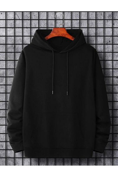 Pisa Art PİSA ART NEW SEASON Hanorac oversize unisex cu glugă cu imprimeu negru