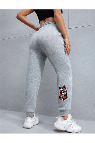 Pisa Art PİSA ART ΝΕΑ ΣΕΖΟΝ UNISEX ΓΚΡΙ ΧΟΝΤΡΟ TRUST NO ONE PRINTED Φούτερ