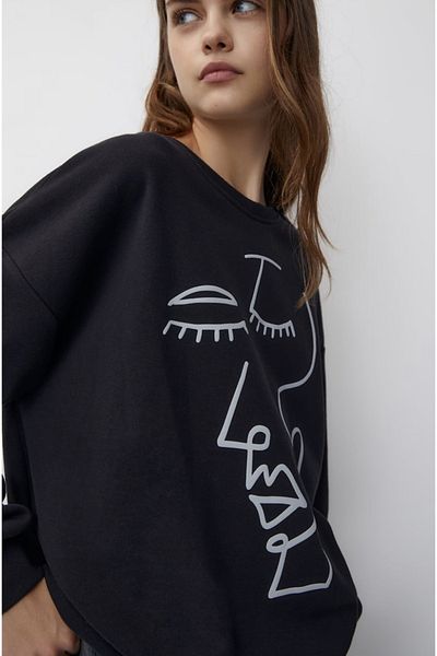 Pisa Art PIAZA ART FACE IMPRIMAT 2 fire SHARDON Unisex decolteu crew Sweat oversize0,,