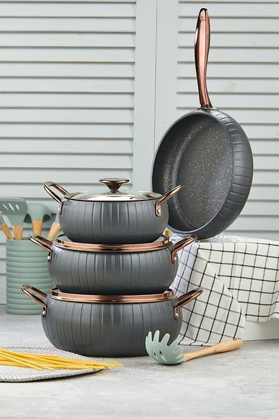Cooker 7 Piece Granite Pot Pan Set