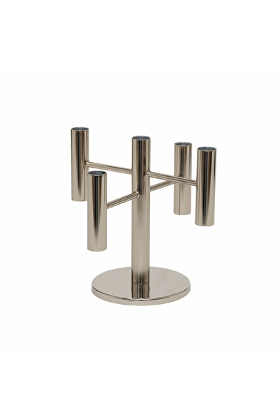 Karaca Home Glenna 5'li Gümüş Şamdan - 22,75 Cm