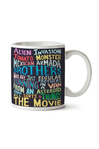 ART HEDİYE R and M Two Brothers Handlettered Quote Two Sided Printed Mug