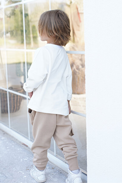 Catz Kids Πακέτο 3 αγοριών Φούτερ με 3 κλωστές (Χακί, Γκρι, Βιζόν)