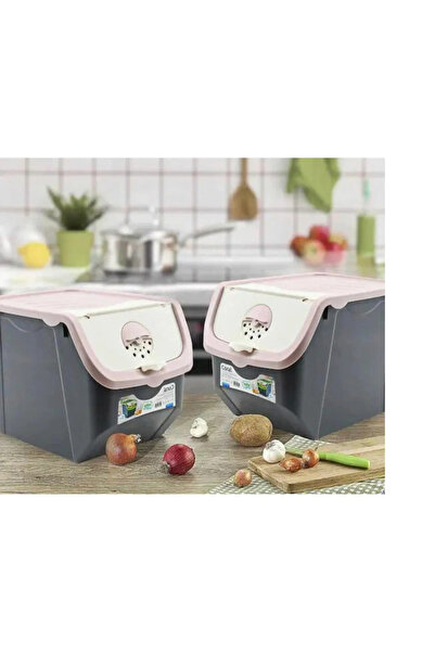 ÖZ HOUSE 12 Liter Onion Potato Storage Box Pink Hobby Life