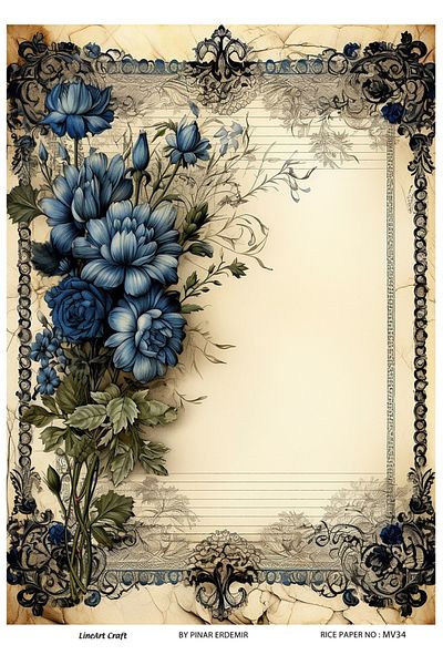LİNEART LineArt Brass Decopage Paper LA-MV34