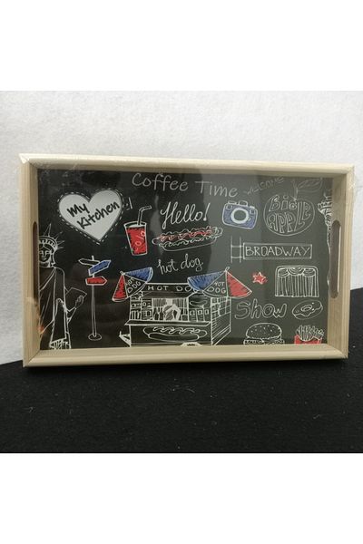 ramse hediyelik eşya wooden picture printed tray small size