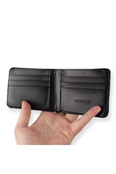 My Valice Men's Leather Wallet and Card Holder 1901 Black-Black