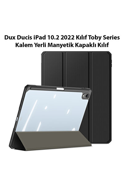 Dux Ducis iPad 10.2 2022 Kılıf Toby Series Kalem Yerli Manyetik Kapaklı Kılıf SİYAH