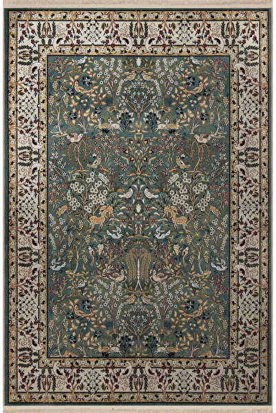 Rugs Modern Halı Çok Renkli Geleneksel Motif Kuş ve Çiçek Desenli Kreatif Vin...