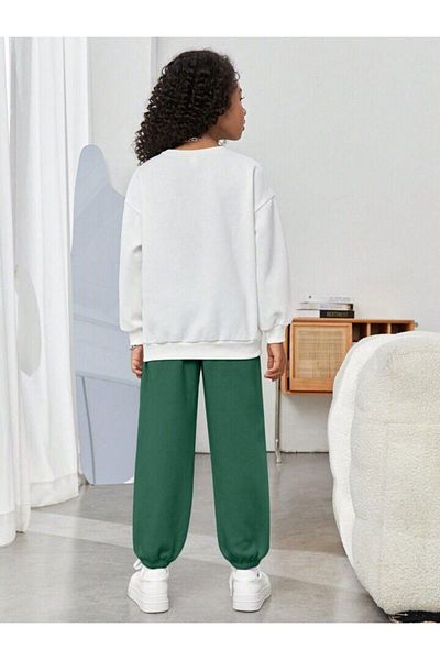 Keywest Παιδική Μπρούκλιν εμπριμέ φούτερ Oversize Φούτερ Σετ Φούτερ