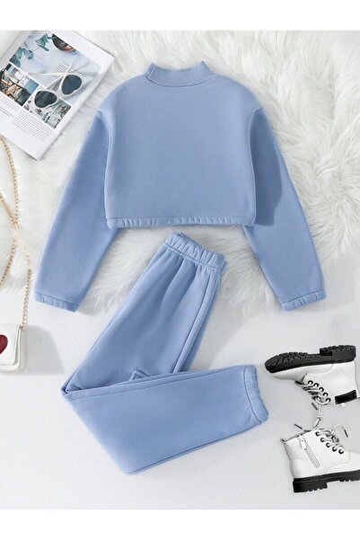 Keywest Hanorac supradimensionat cu imprimeu pentru copii, set de pantaloni de trening