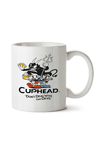 ART HEDİYE Cuphead - لا تتعامل مع كوب الشيطان المطبوع على الجانبين