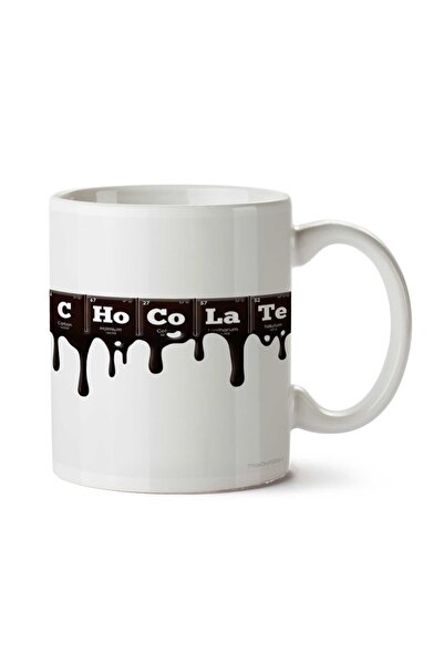 ART HEDİYE كوب شوكولاتة شوكولاتة مسطرة دورية مطبوع على الجانبين