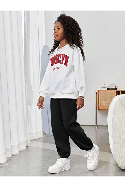 MANCY طقم بدلة رياضية للأطفال بطبعة بروكلين من الأعلى إلى الأعلى