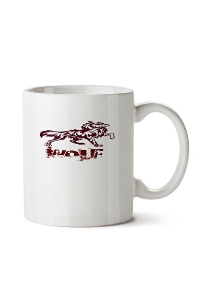 ART HEDİYE كوب وولف مطبوع على الجانبين