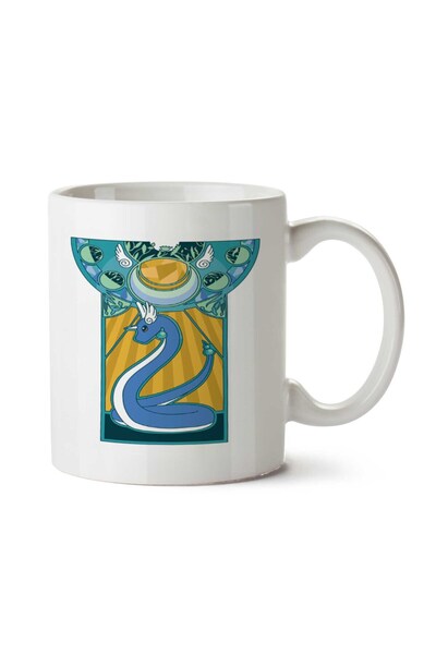 ART HEDİYE كوب Dragonair Nouveau مطبوع على الجانبين