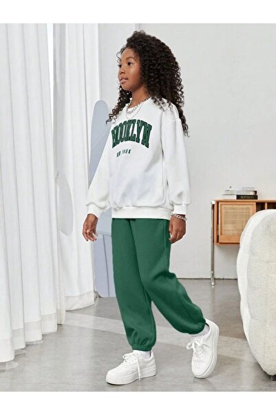 MANCY طقم بدلة رياضية للأطفال بطبعة بروكلين من الأعلى إلى الأعلى