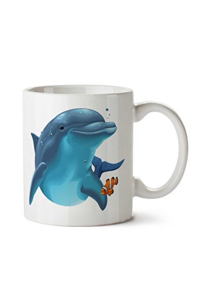 ART HEDİYE كوب مطبوع على الوجهين من Dolphin-PNG-Image