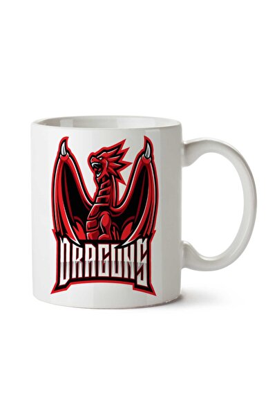 ART HEDİYE كوب بطبعة تنانين على الجانبين