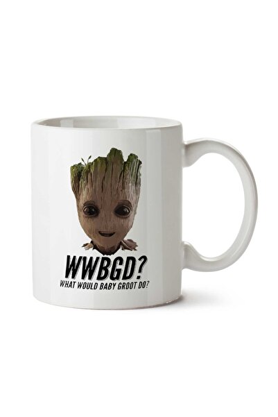 ART HEDİYE كوب مطبوع عليه وجهين من Guardians Of The Galaxy What Would Baby Gr...