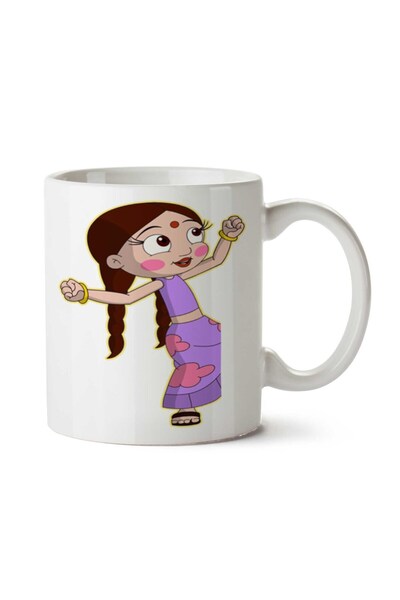 ART HEDİYE كوب مطبوع على الجانبين من Chhota-Bheem-Chutki-Girl-PNG