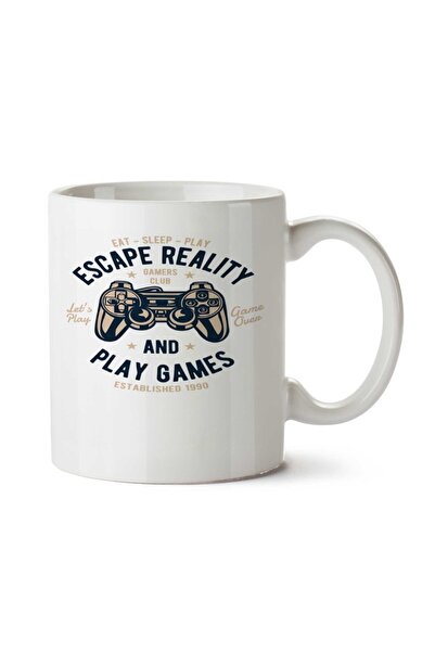 ART HEDİYE كوب Escape Reality y مطبوع على الجانبين