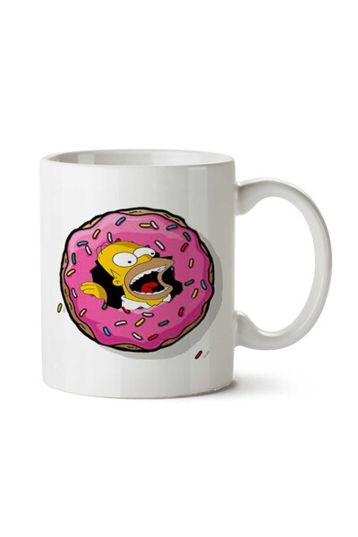 ART HEDİYE كوب دونات سيمبسون مطبوع على الجانبين