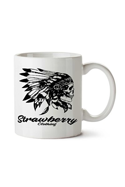 ART HEDİYE كوب بطبعة جمجمة جمجمة أمريكية أصلية على الجانبين