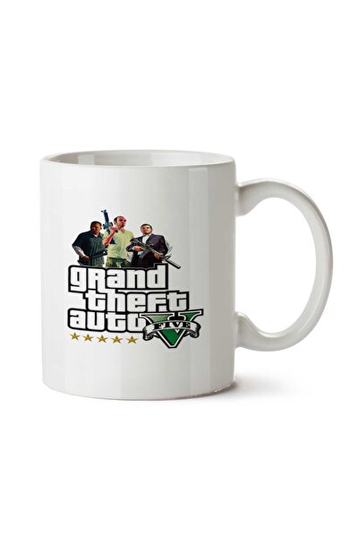 ART HEDİYE gta 5 estrelas İki Tarafı Baskılı Kupa Bardak